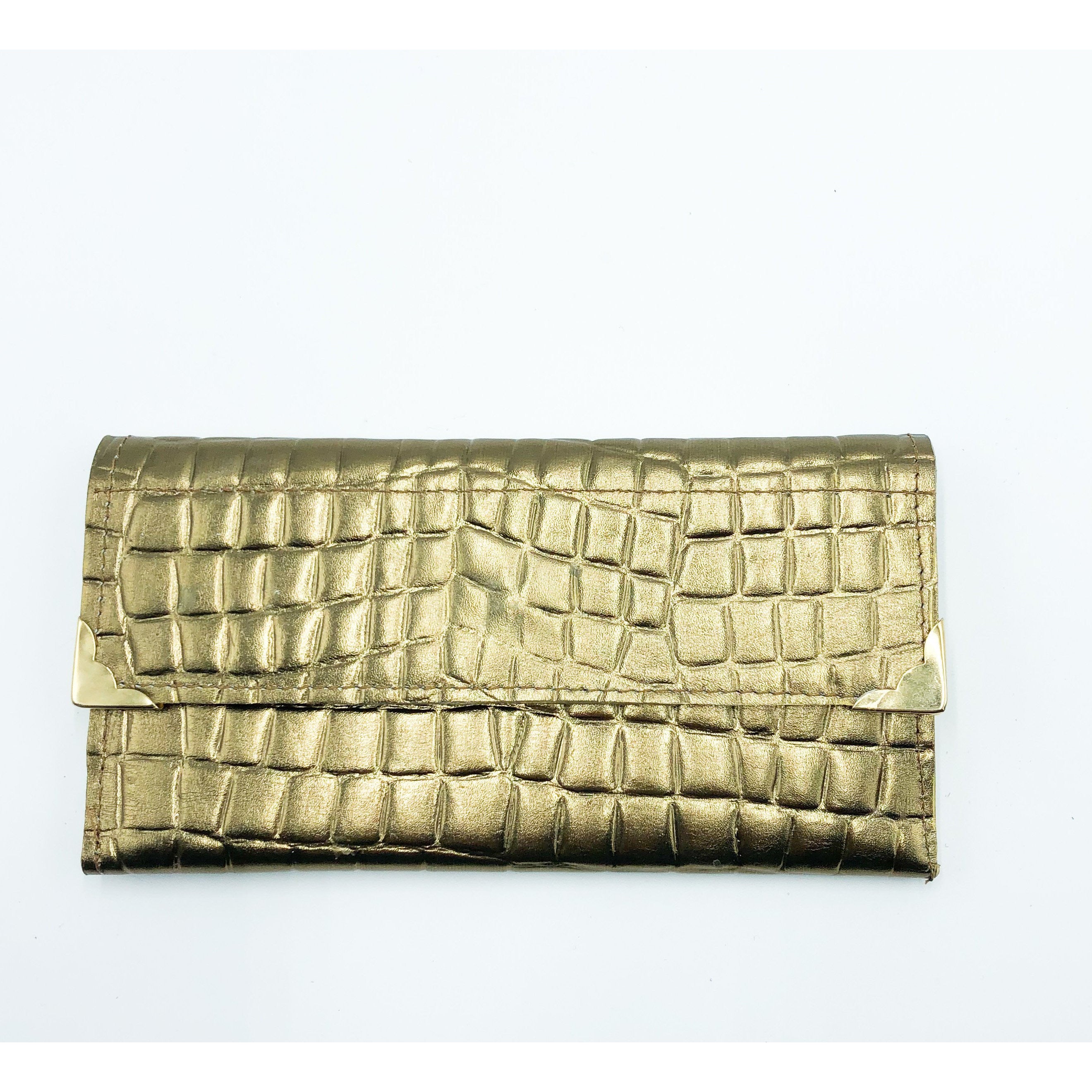 Gold Printed Leather Wallet - Sale