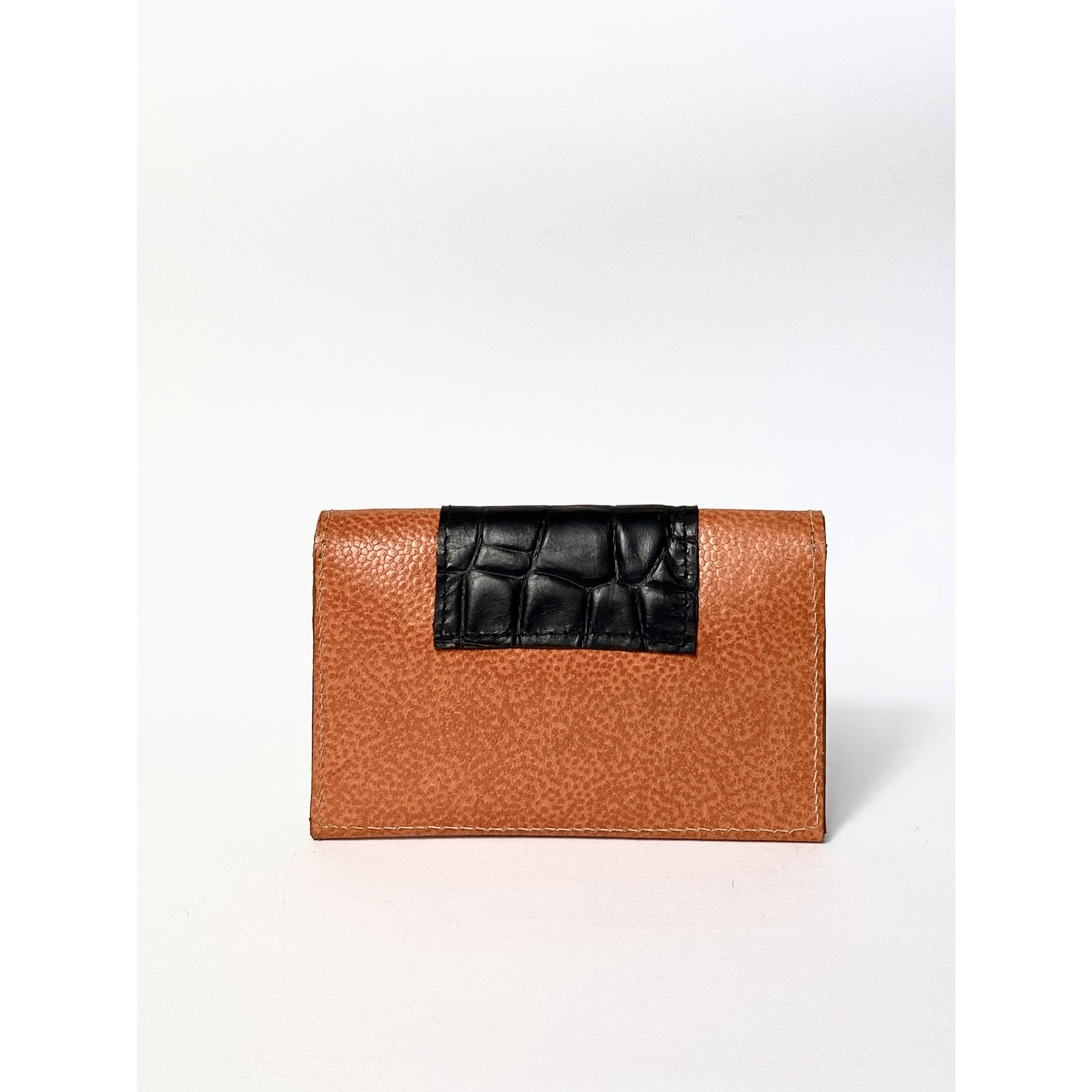 Burnt Orange And Brown Wallet - Small